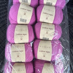 Rowan Cotton Tape Yarn 10 Skeins 555 Fever NWT